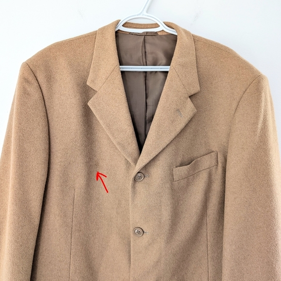 Vintage Camel Hair Sport Coat Men 42S Beige Retro Blazer 3 Buttons - Picture 10 of 10